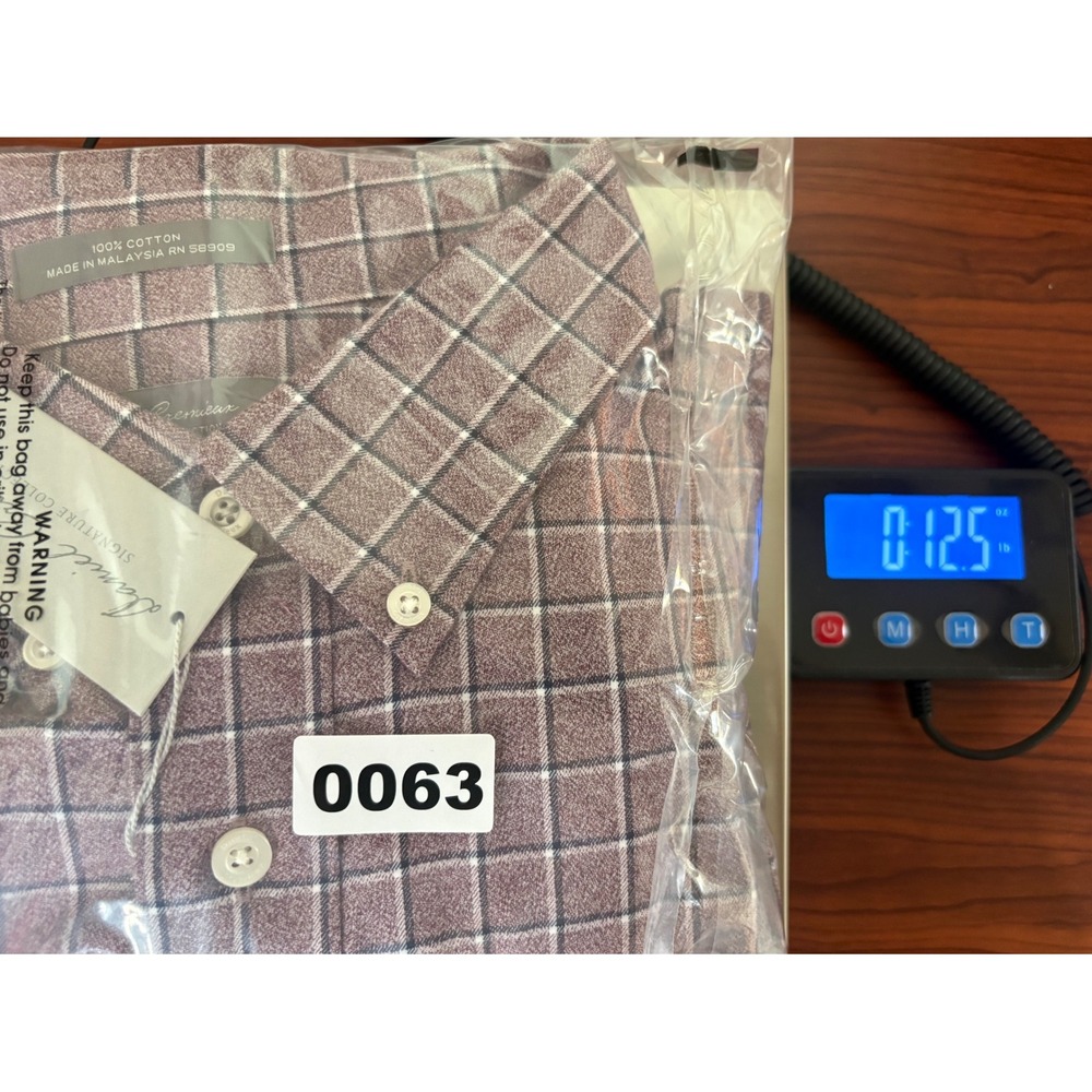 Daniel Cremieux Signature Mens XXL Burgundy Windowpane Cotton Shirt NWT - Picture 11 of 11